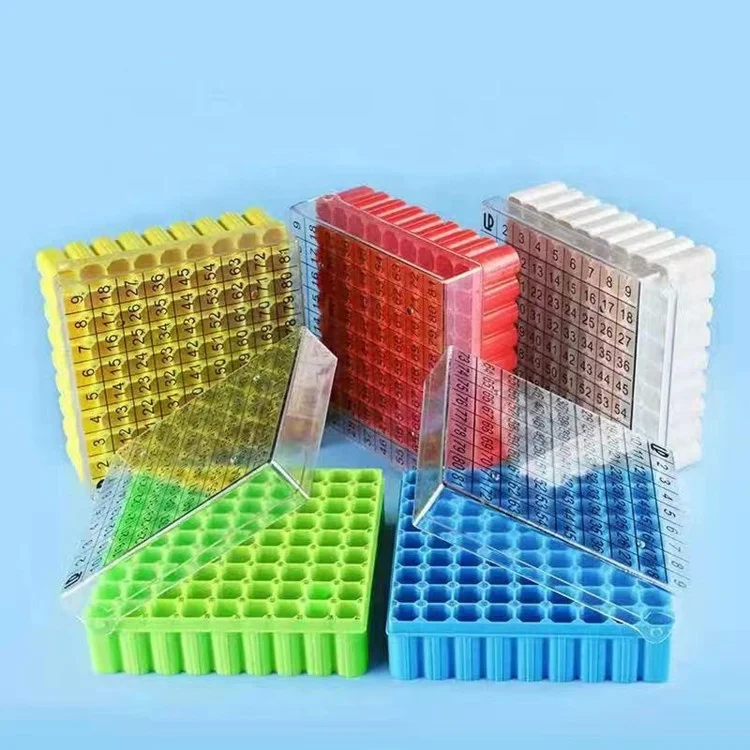 Wholesale laboratory equipment plastic 81 Wells Freezing box for  5ml cryovial tube