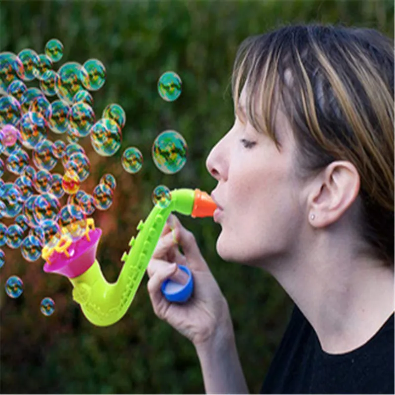 1pcs Blowing Toys Bubble Gun Soap No Liquid Blower Outdoor Kids Child New Creative polyporous Wedding Machine