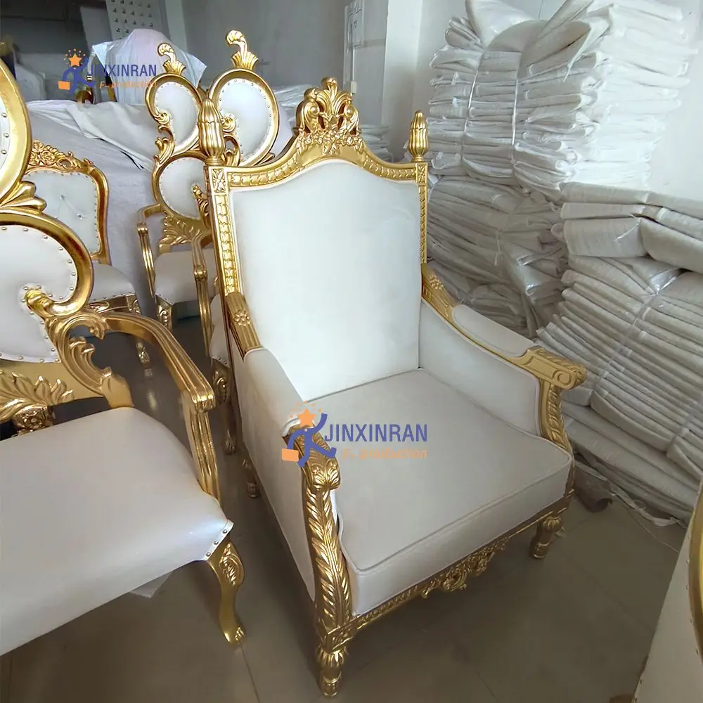 Wholesale Hotel Chairs Royal Throne Armchair Leather Throne Chair Customization