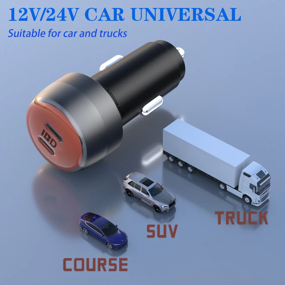 Fast Smart Phone Qc3.0 Qc 4.0 Quick Dual 2 Port Usb A Type C Type-c PD 40w 45w 48w 55w 60w 65 Watt W 66w 80w 90w Car Charger