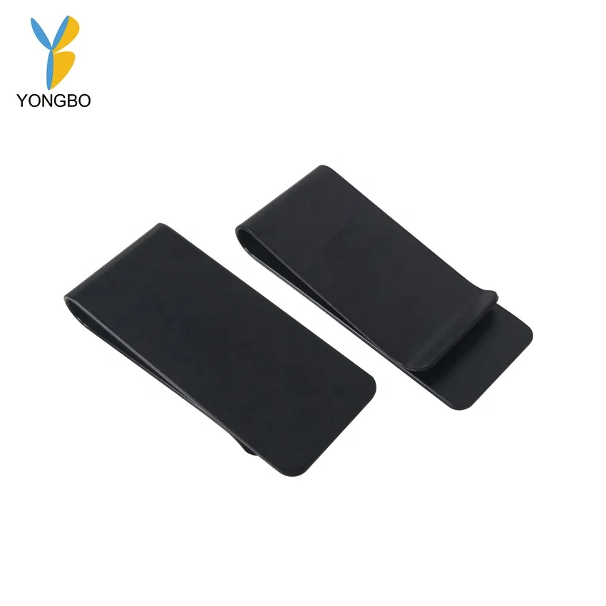 Metal Black Blank Money Clip For Men Can Be Customized Logo