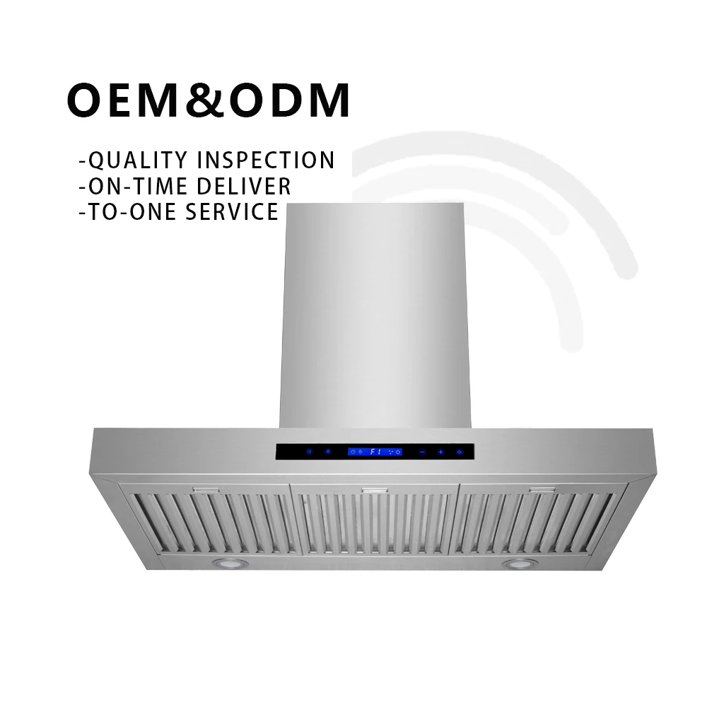 Коммерческое использование 110 В электрический вытяжной капюшон из нержавеющей стали настенный кухонный дымоход запасные части без выхлопа