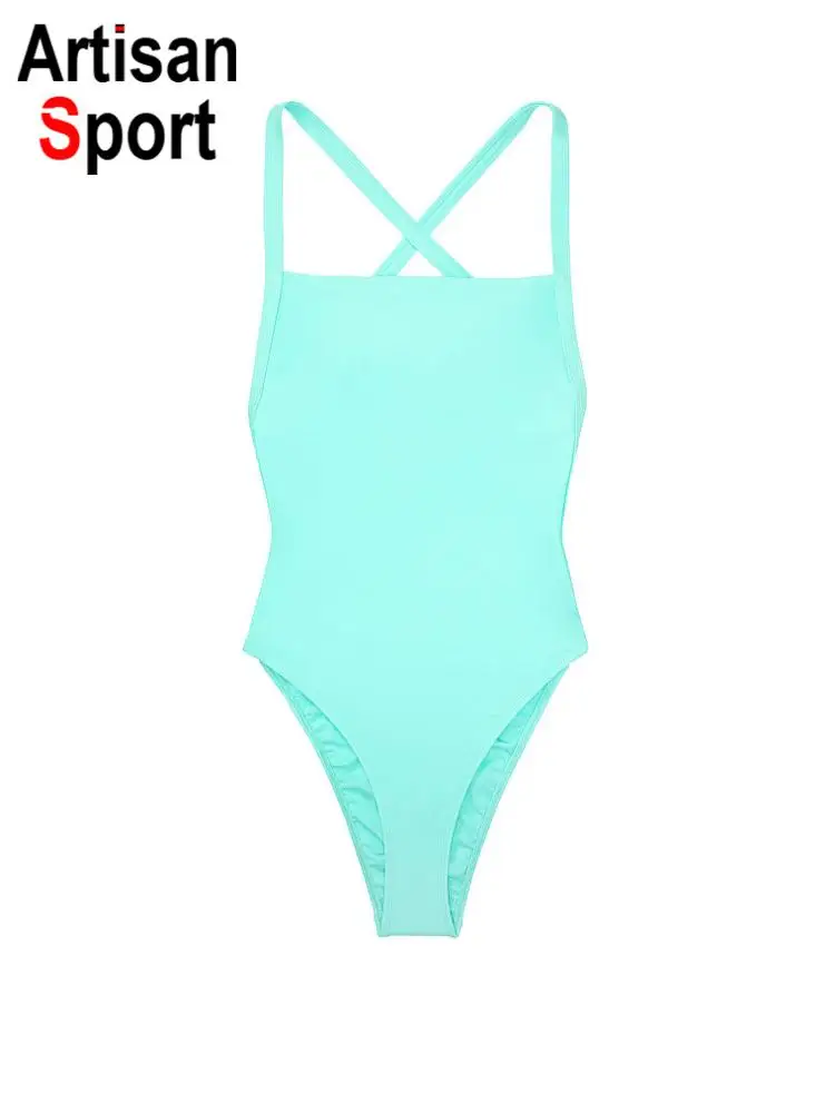 
Backless Sexy Girls swimwear Lace up One Piece Women Backless Monokini Swimsuit Sport Bodysuit Beach Bathing Suit Swim Biquini 