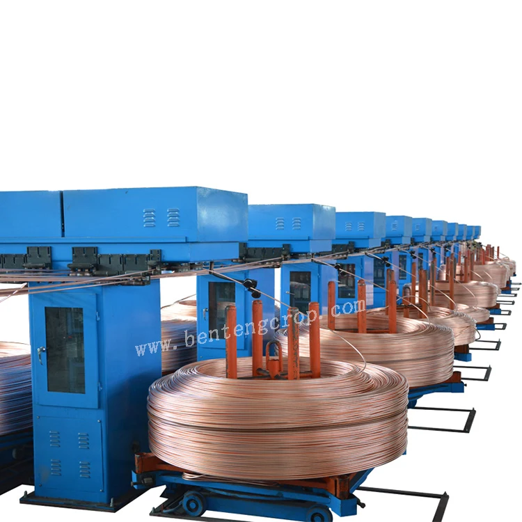 scrap copper to oxygen free copper rod upwards continuous casting production line