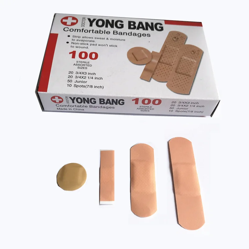 Waterproof PE Band Aid Bandage Medical First Aid Band Bandages Healing Wound Plaster Skin Color Wound Dressing Bandage