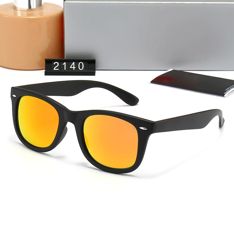 High Quality Glass Lens Vintage Square Frame Luxury Sun Glasses Famous Brands Shades Women 2140 Designer Sunglasses Men