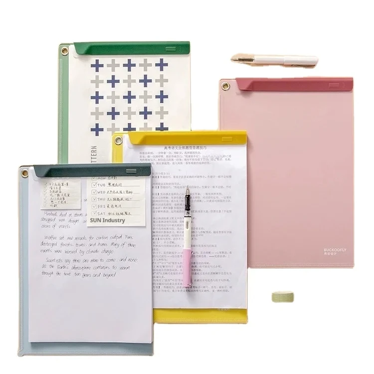 Versatile Document Folder: A4 Clipboard with Multi-Layer Organizer and Transparent Storage Pockets for Students and Office Use