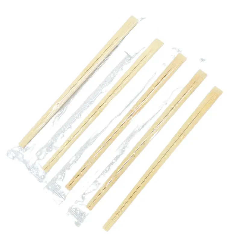 Manufacturers Custom Logo Printed Prices Japanese Ramen Sushi Disposable Twins Bamboo Chopsticks with Custom Sleeve