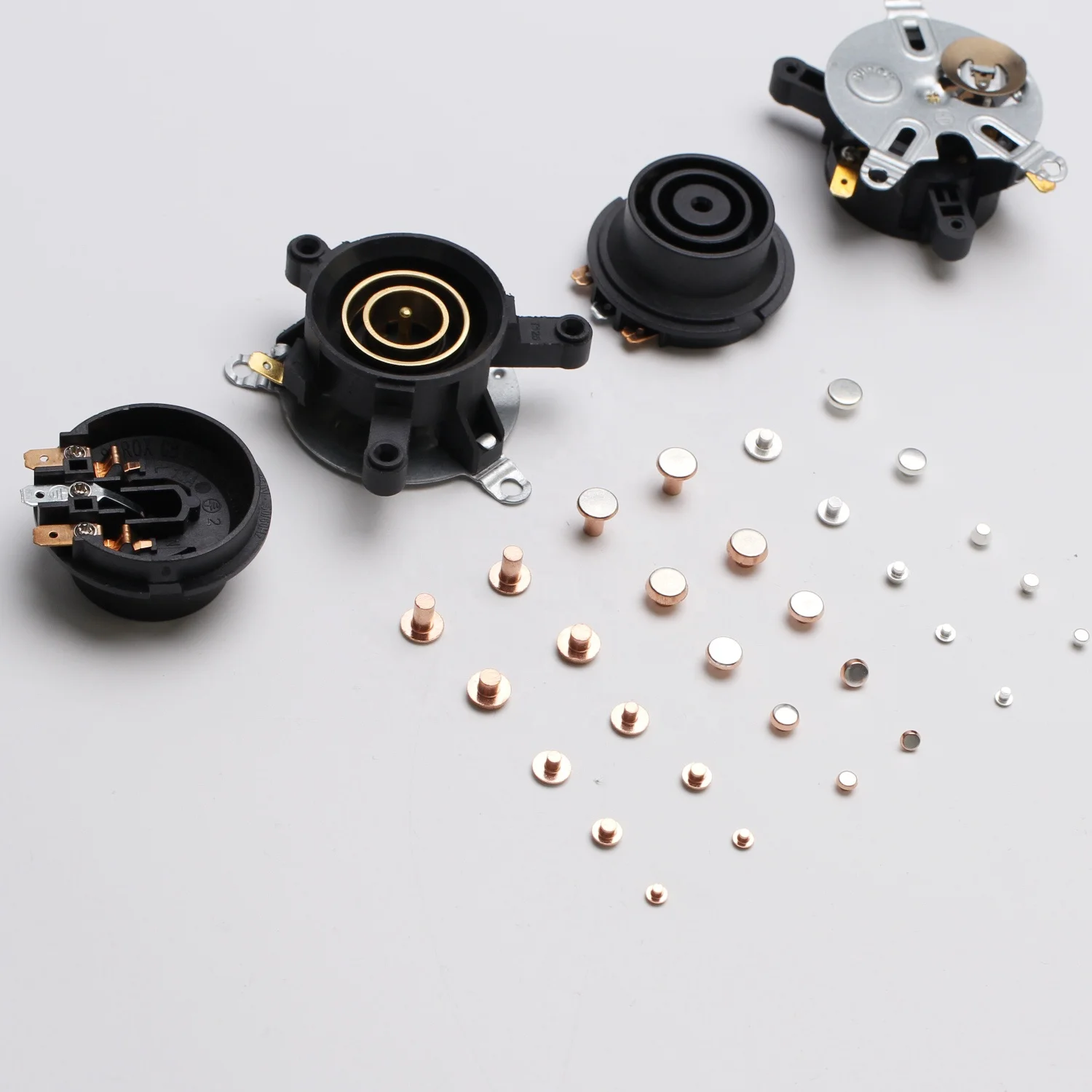 Flat Head Trimetal Copper Silver Electrical Contact Rivets