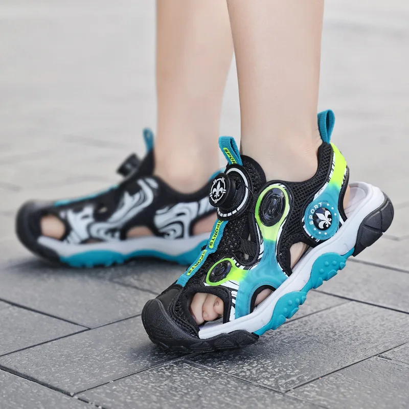 Princess Children Girls Fancy Sandals Shiny Flats Soft Bottom Open Toe Shoes Girls Dress Performance Princess Sandals PVC Unisex