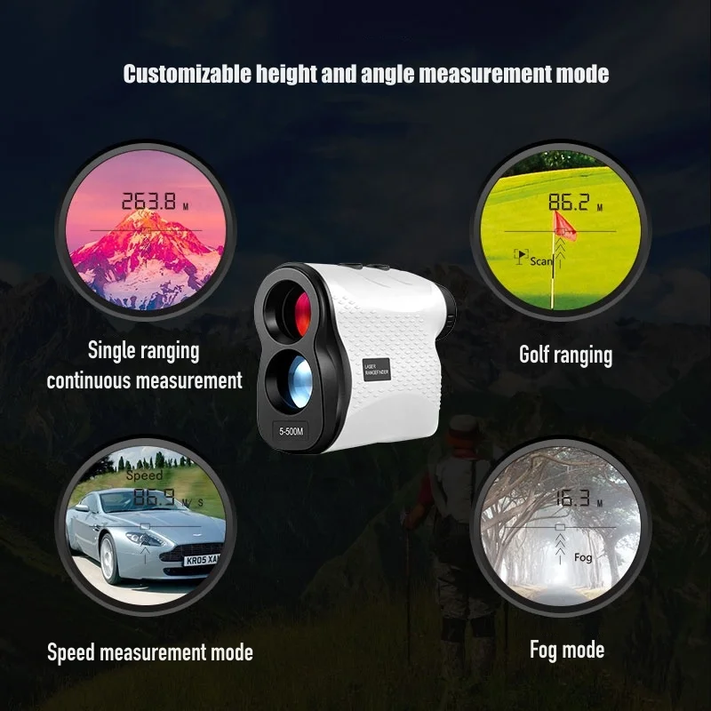 600m Laser Range Finder Golf Rangefinder Outdoor Measure Device With Speed And Angle Measure  For Golf And Hunt
