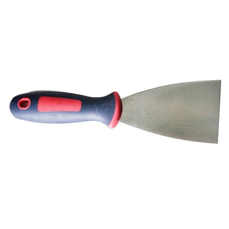 stainless steel scraper with rubber plastic handle