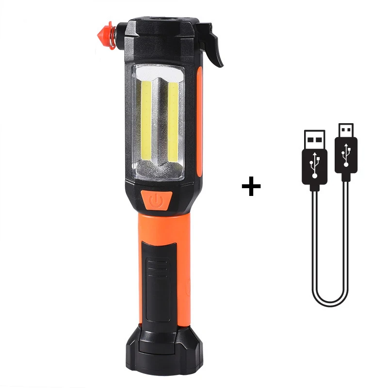 Multi-tool Emergency Magnet Work Light 300lm Handheld Car Safety Glass Hammer with Working Flashlight