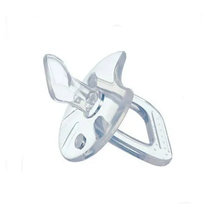 Liquid silicone  round and  flat transparent personalized baby fruit pacifier clip chain