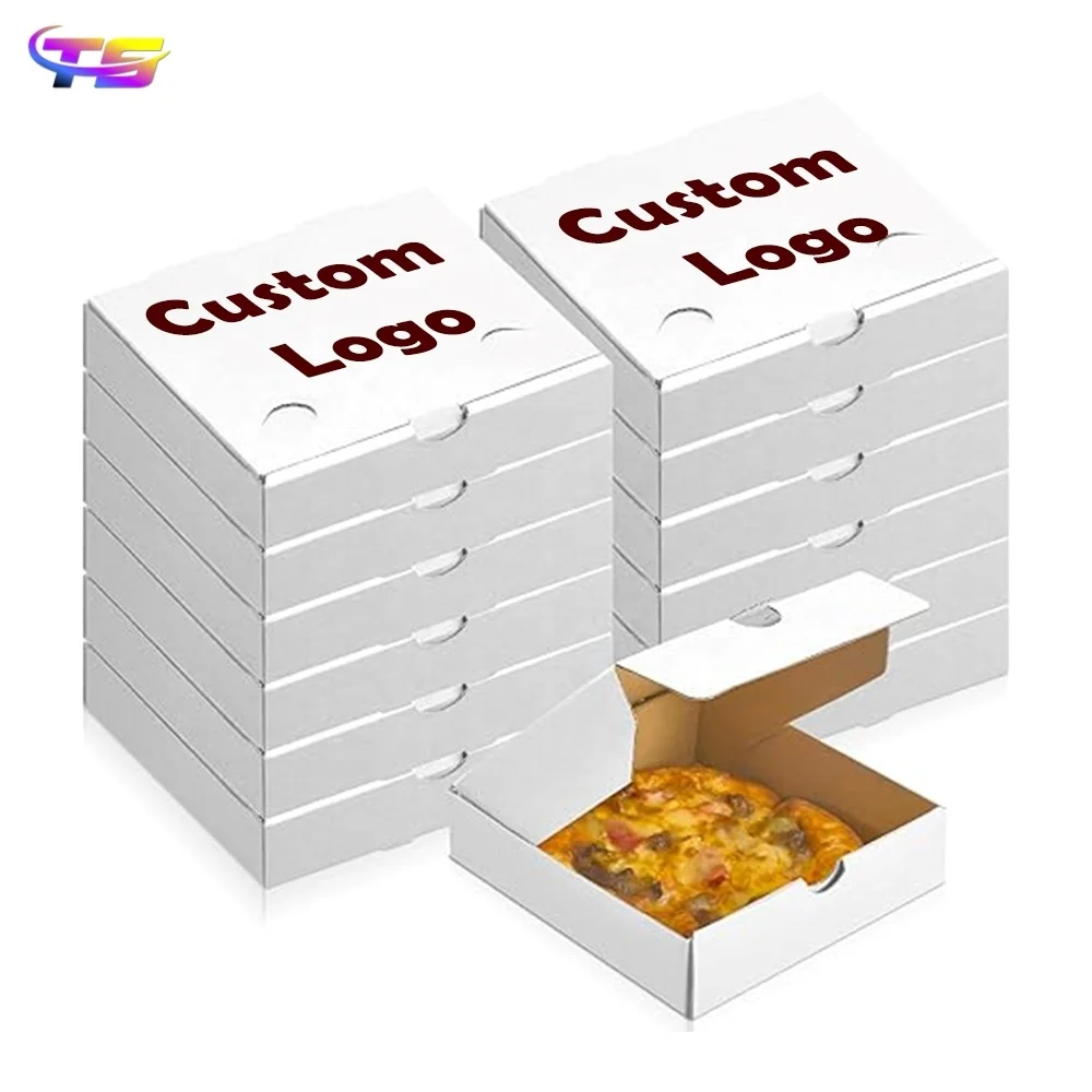Заказ 33 см, персонализированный логотип 12X12X2, печать логотипа, упаковка 35X25X12 термокартон для пиццы, коробка для пиццы 12 дюймов