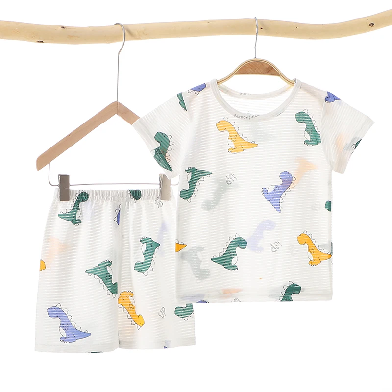 
Good price high quality summer children clothes suit 100% cotton short sleeve 2 piece baby clothes suit wholesale 