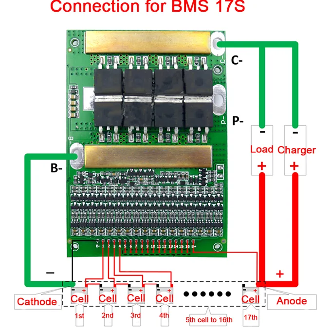  Балансировочный модуль для литий-ионной батареи 6S до 17S BMS 50 А 3 2 в 7 18650 10S 13S Lifepo4 Lipo PCM балансировочная Защитная плата