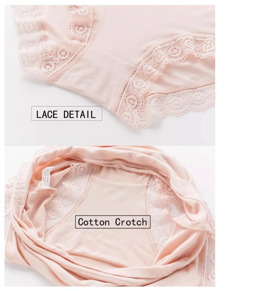 Hot Sale Factory Direct Lace Modal High Waist Panty Underwear Fat Lady Breathable Plus Size Panties for Women