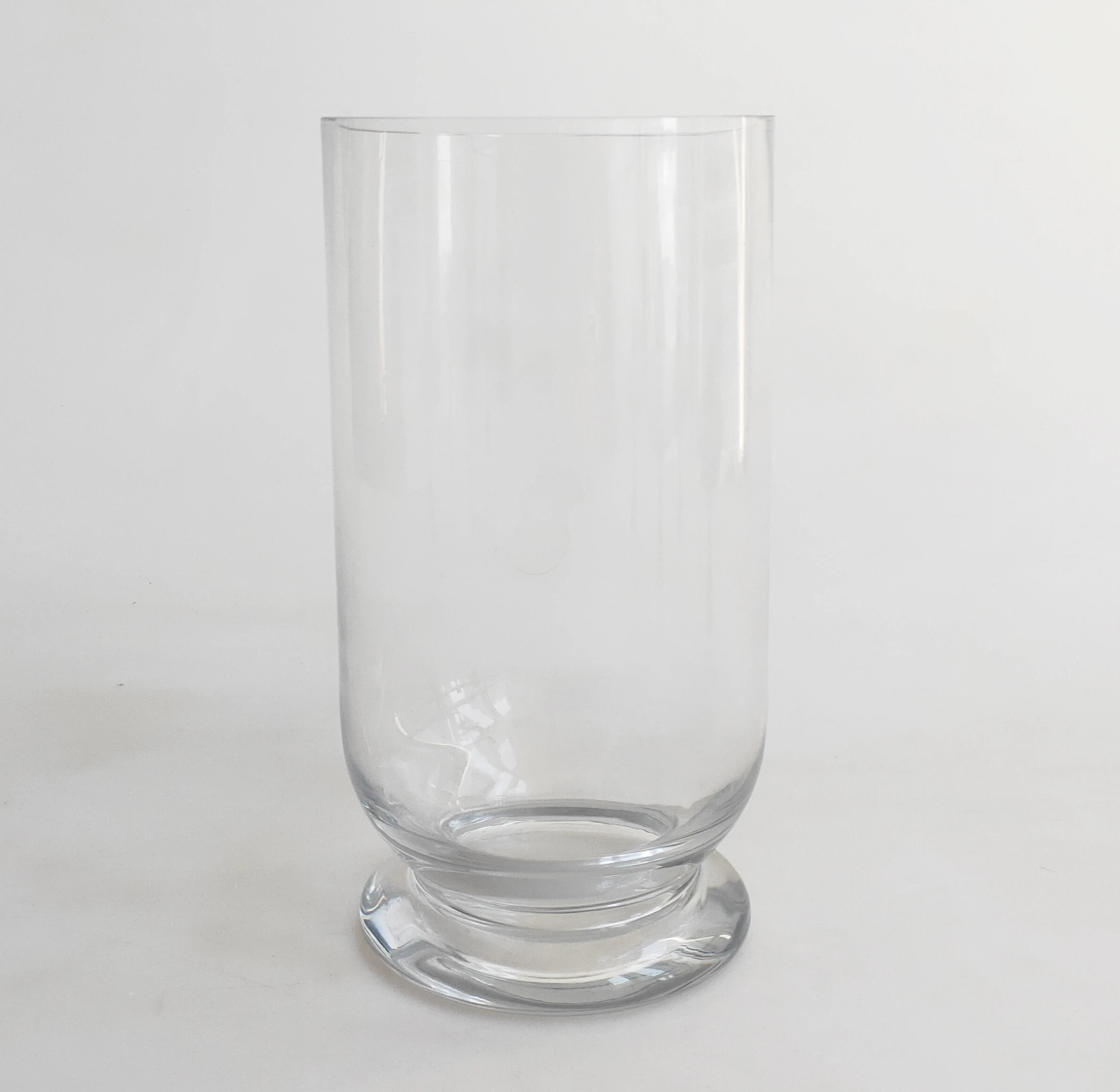 23 cm High Clear glass Cylinder Solid Base Storm Lantern Candle Holder