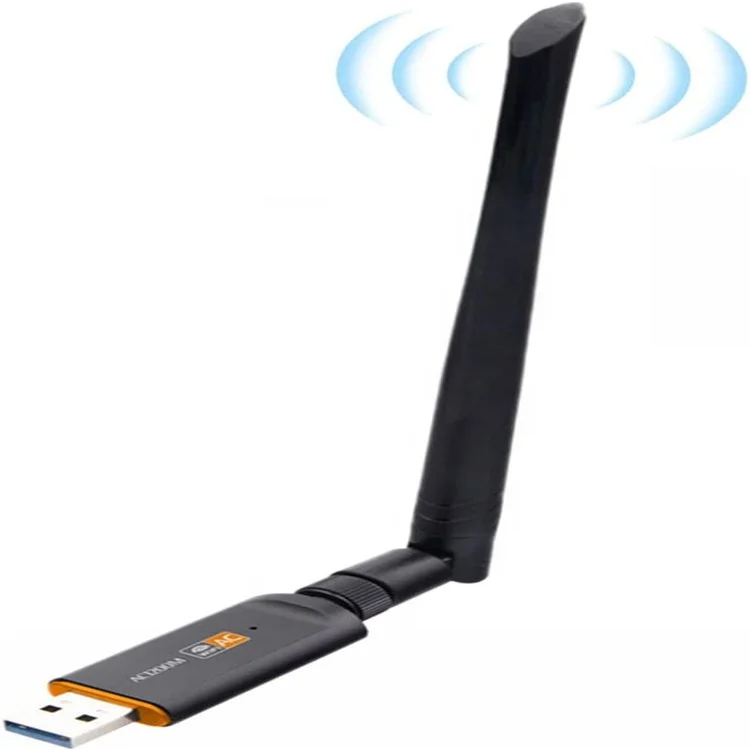 USB WiFi Adapter for PC, AC1200M USB Wi-fi Dongle 802.11ac Wireless Network Adapter with Dual Band 2.4GHz/5Ghz, High Gain 5dBi