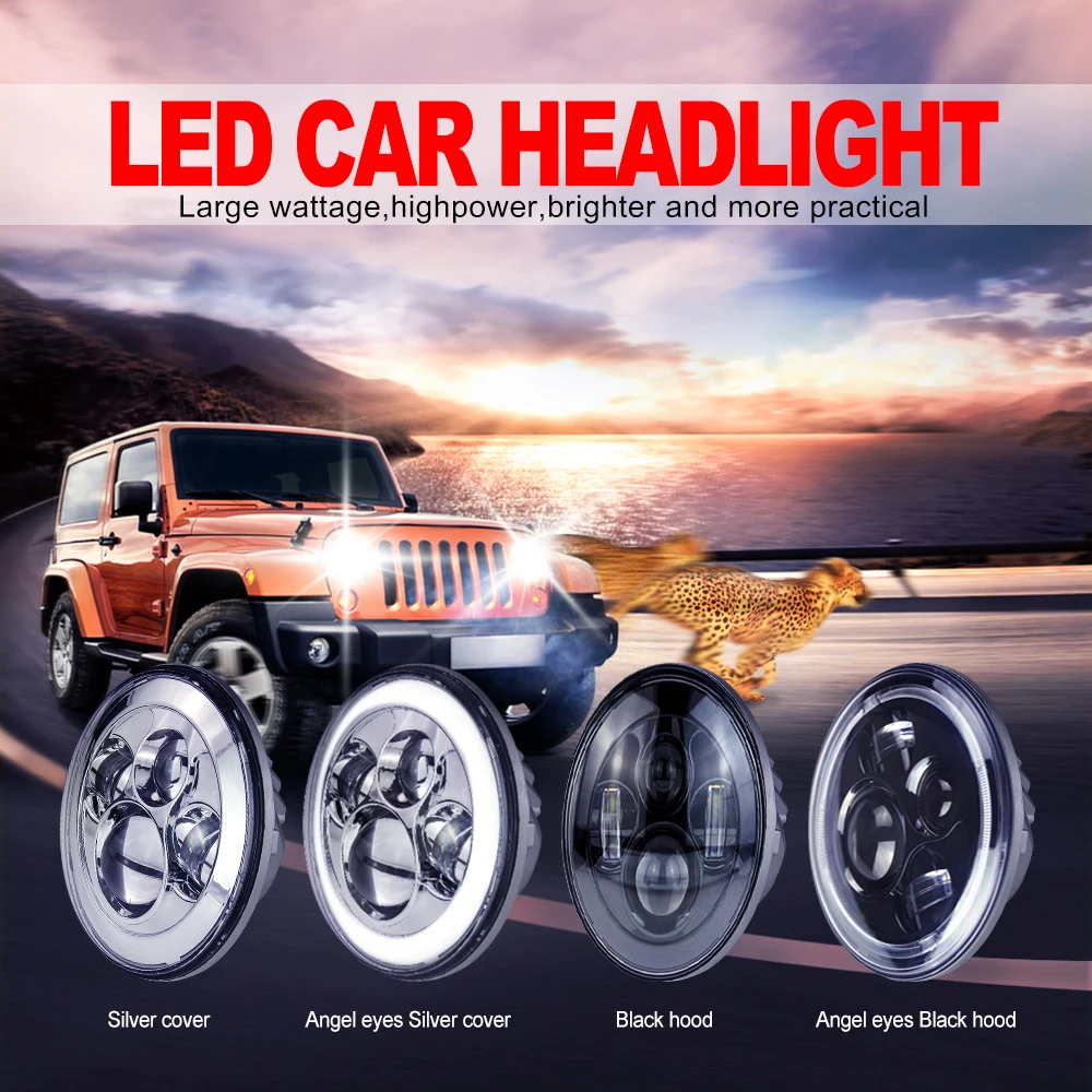 Pass NHTSA DOT Headlight assembly For hummer h2 accessories 7 inch headlight led car headlights