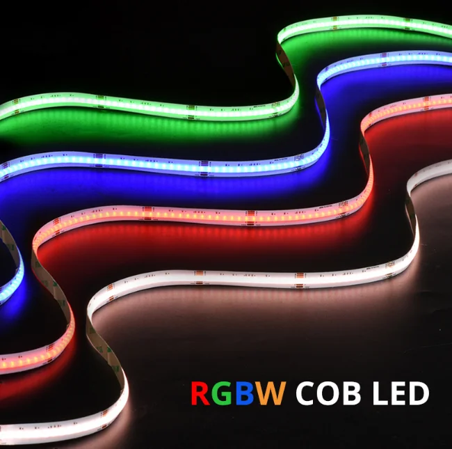 Светодиодные светодиодные лампы RGB RGBW Cob полосы 840 светодиодов/м Умные Огни Водонепроницаемые гибкие