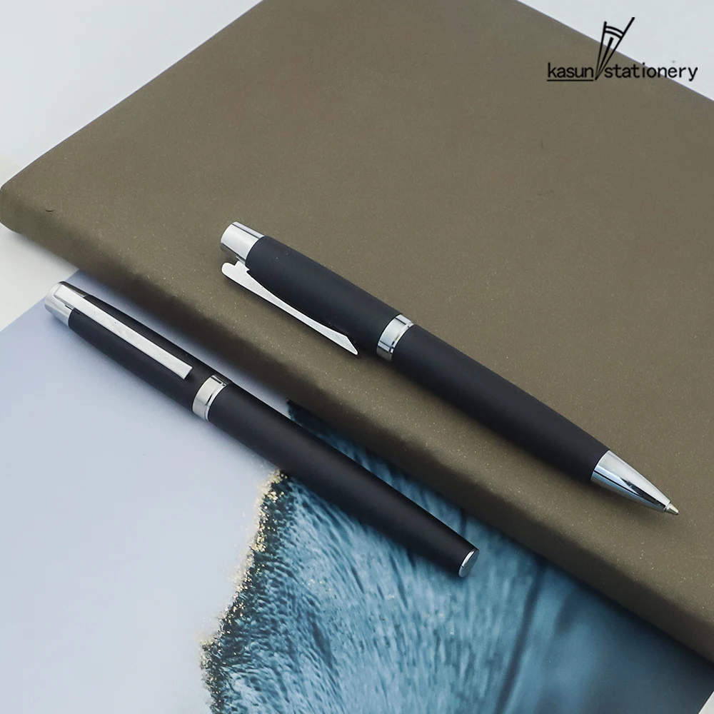 High-end metal signature gel pen custom laser logo black ink advertising gel pen