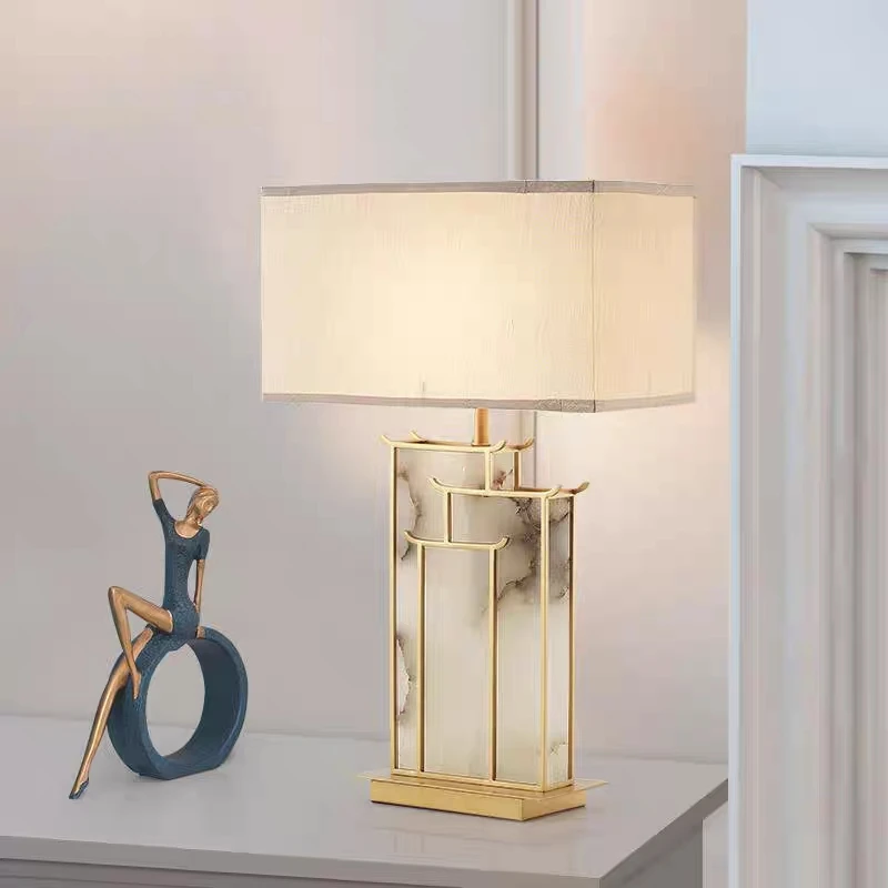 Vintage Style Fabric Living Room Desk Lamp Table Lamp for Bedroom