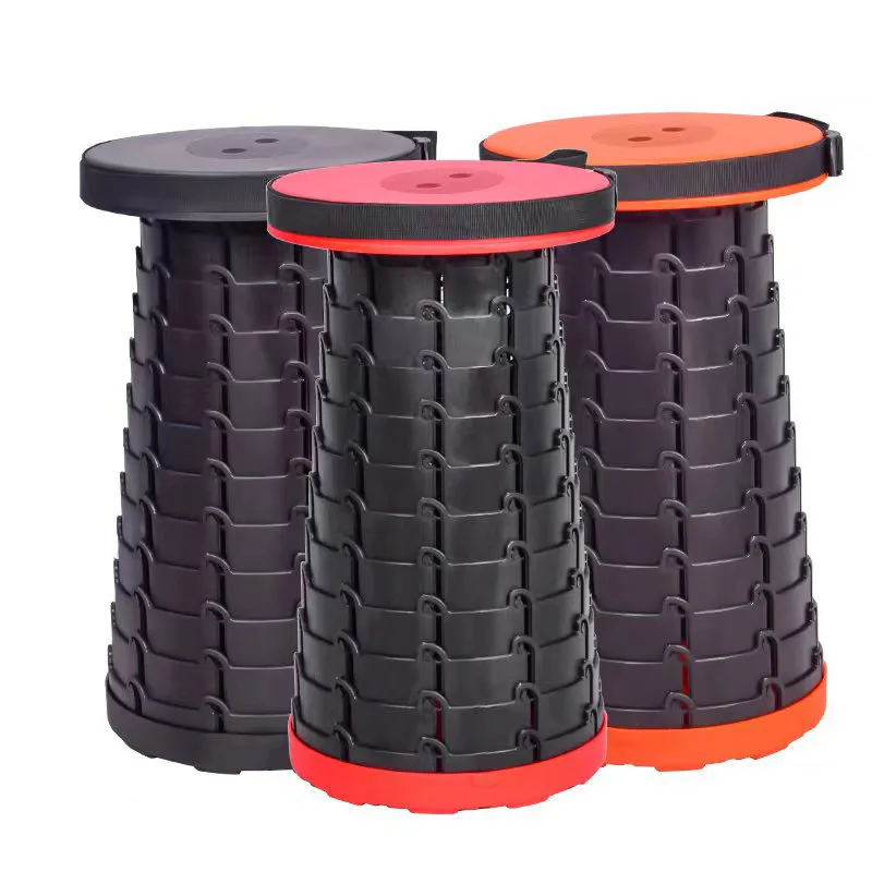 Factory High Quality Folding Outdoor BBQ Stool Retractable Stool Folding Camping Fishing Chair