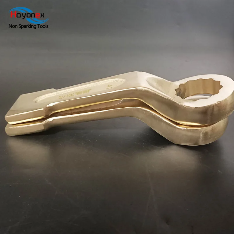 High Quality Non sparking tools Explosion Proof High Neck Strike Ring Wrench Copper Alloy  1/2 torque wrench