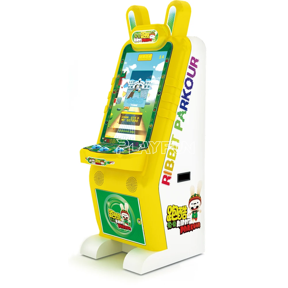 Playfun Hot Selling Coin-Operated Arcade Parkour Kids Video Game Family Play Fun Game Machine with 21.5 Inch Screen
