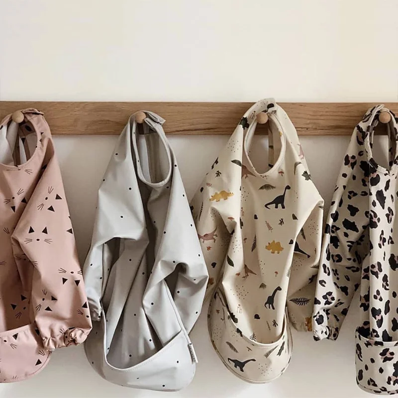 Factory wholesale customized Long sleeve baby bib waterproof best selling products 2022 in usa amazon smock bib Apron