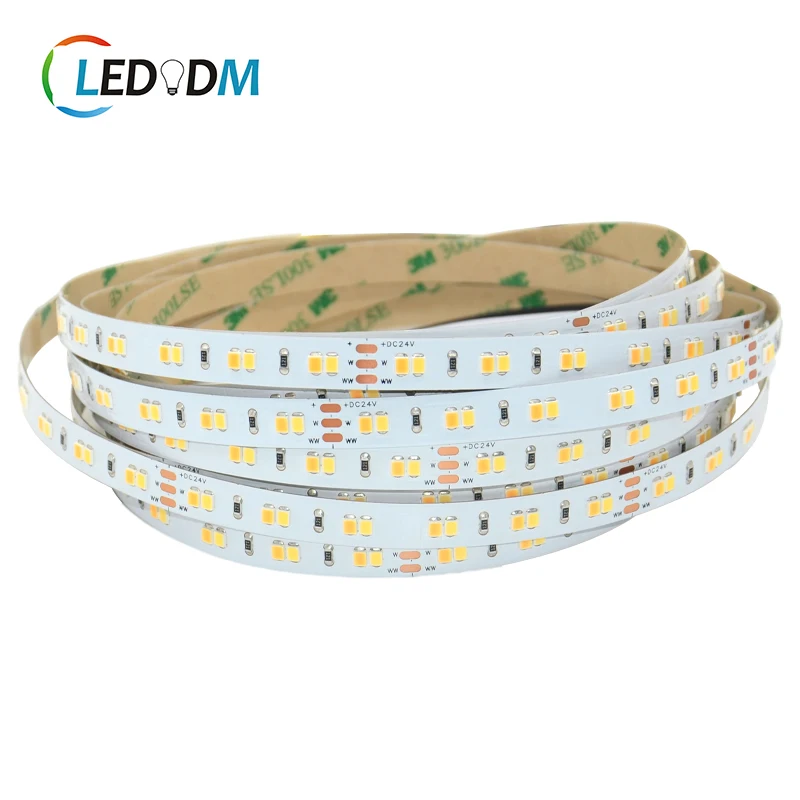 Low voltage double color led strip light 2835 SMD 60LEDs/M three color changeable CCT Led strip