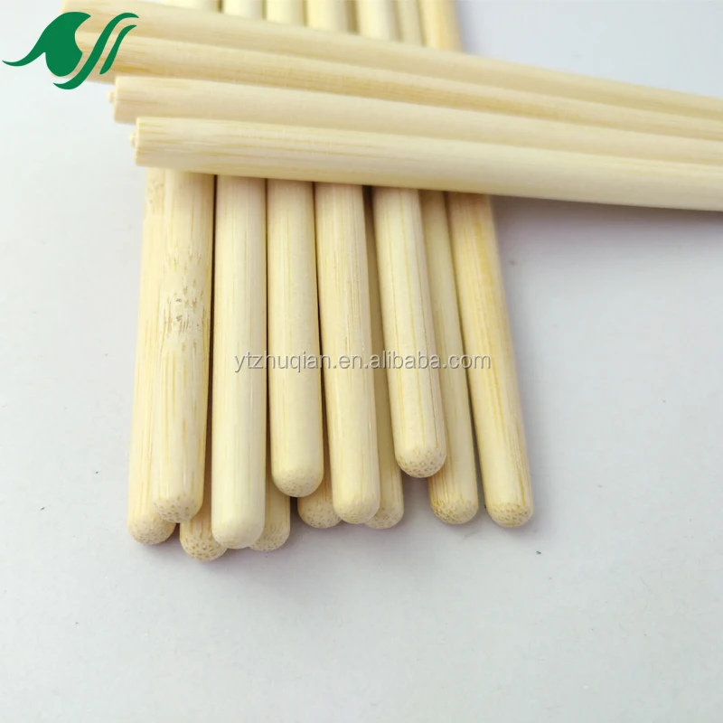 Low MOQ 5.0*19.5cm round natural bamboo chopsticks sushi use  customized paper wrapped