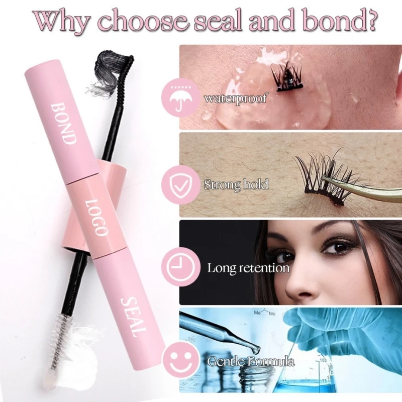 Custom Logo Lash Bond Seal Long Lasting Diy Lash Bond Sealant Remover Kit Eyelash Glue Adhesive For Cluster Diy Lashes
