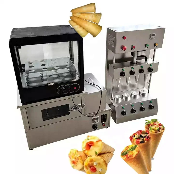 Pizza Cone Molding Machine Cheap Pizza Cone Machine/ Rotary Pizza Cone Oven/ Pizza Cone Warmer Showcase With Production Line