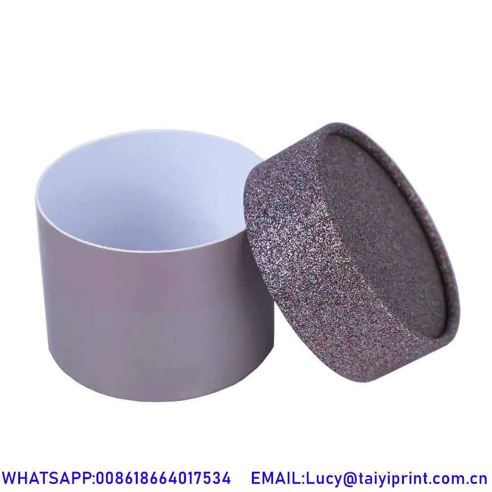 Recycleble Round Cylinder Candle Box Packaging With Insert Custom Seed Paper Candle Boxes