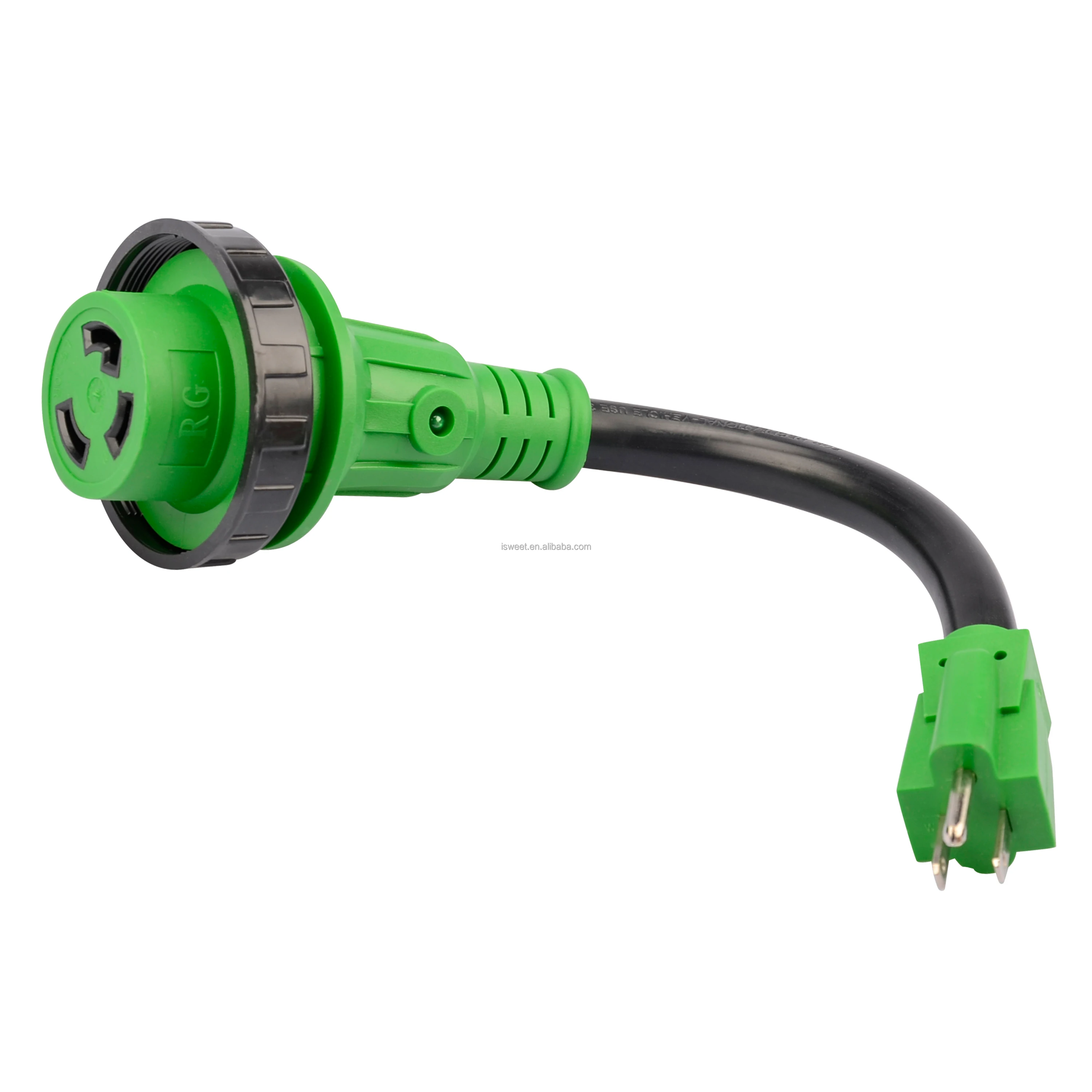 NEMA 5-15P 15 Amp Male to NEMA L5-30R 30 Amp Female Dogbone RV Adapter RV Electrical Converter Cord RV Adapter