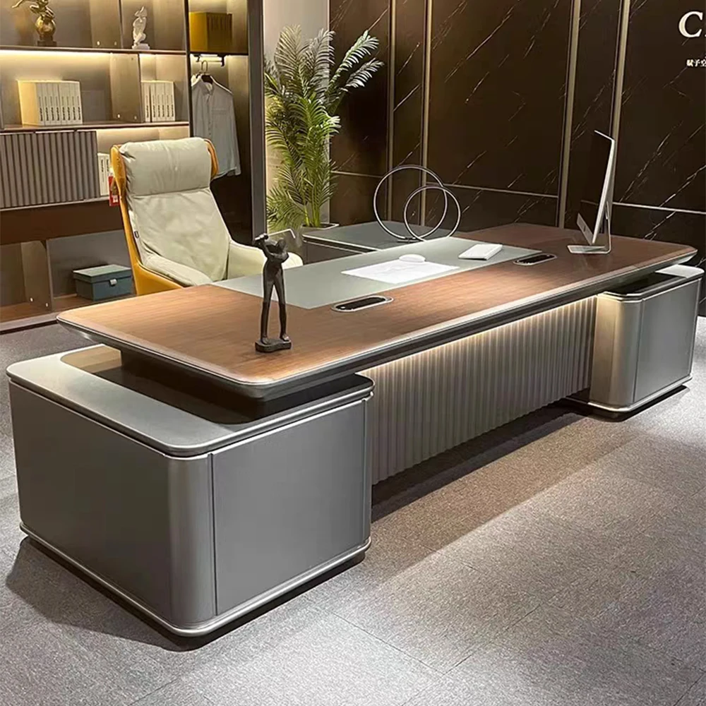 Light luxury modern high-grade chairman desk general manager office president desk manager desk