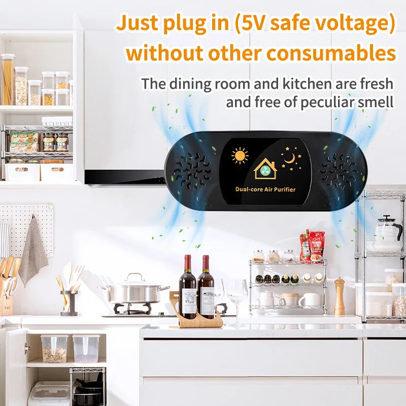 New product ideas 2024 wall mounted odor deodorizer eliminator smell removal air purifier for kitchen, dinning room
