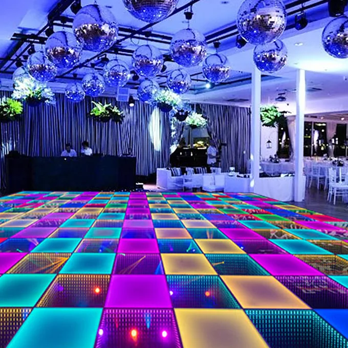Led Dance Floor With Fill Light Lamp Dance Floor Led Interactive Magnetic 3D Mirror Dance Floor Panels