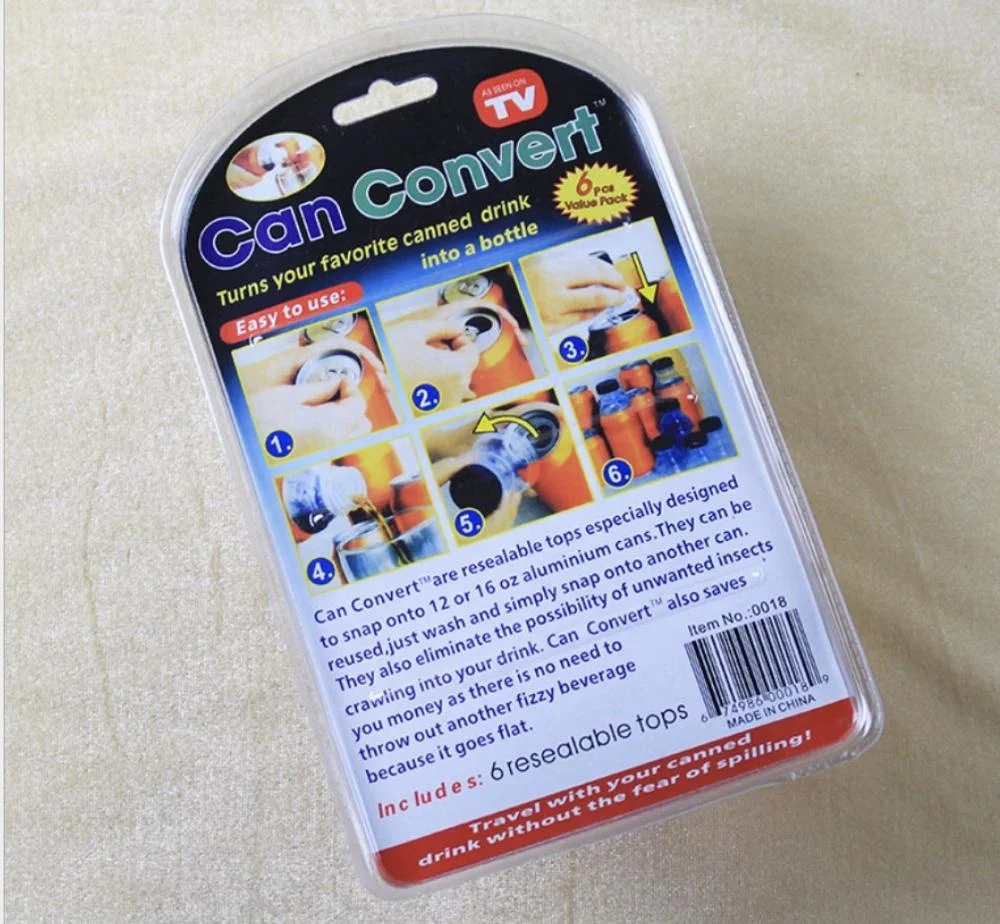 Can Convert Soda Savers Tops Snap on Pop Cold Beverage Can