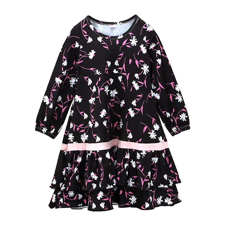 Best Quality 2023 Promotion Hijab Dress Muslim Islamic Clothing Floral Printed Khimar Abaya 2 Piece Kids Abaya For Girl