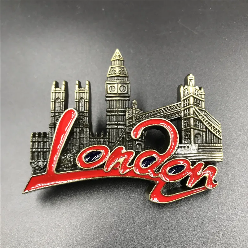 Famous Building Tourist Souvenirs Personalized Design Alloy Fridge Magnet Refrigerator Door Decorations