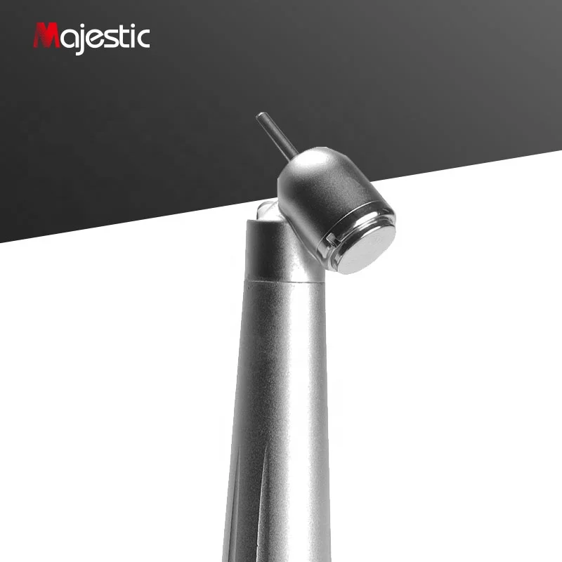 45 Degree Angle Head Air Turbine Contra Angle Push Button Dental High Speed Handpiece With Led