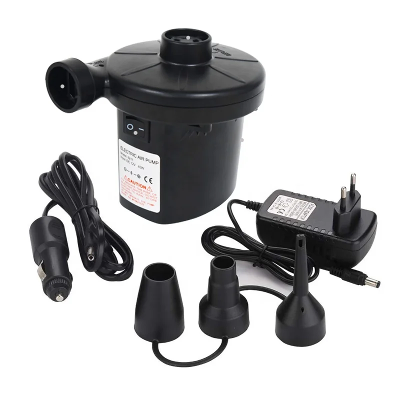 car charge adpater and home charge adpater ac dc 2 way 2 in 1 FCC certificated inflatable  electric inflate air pump