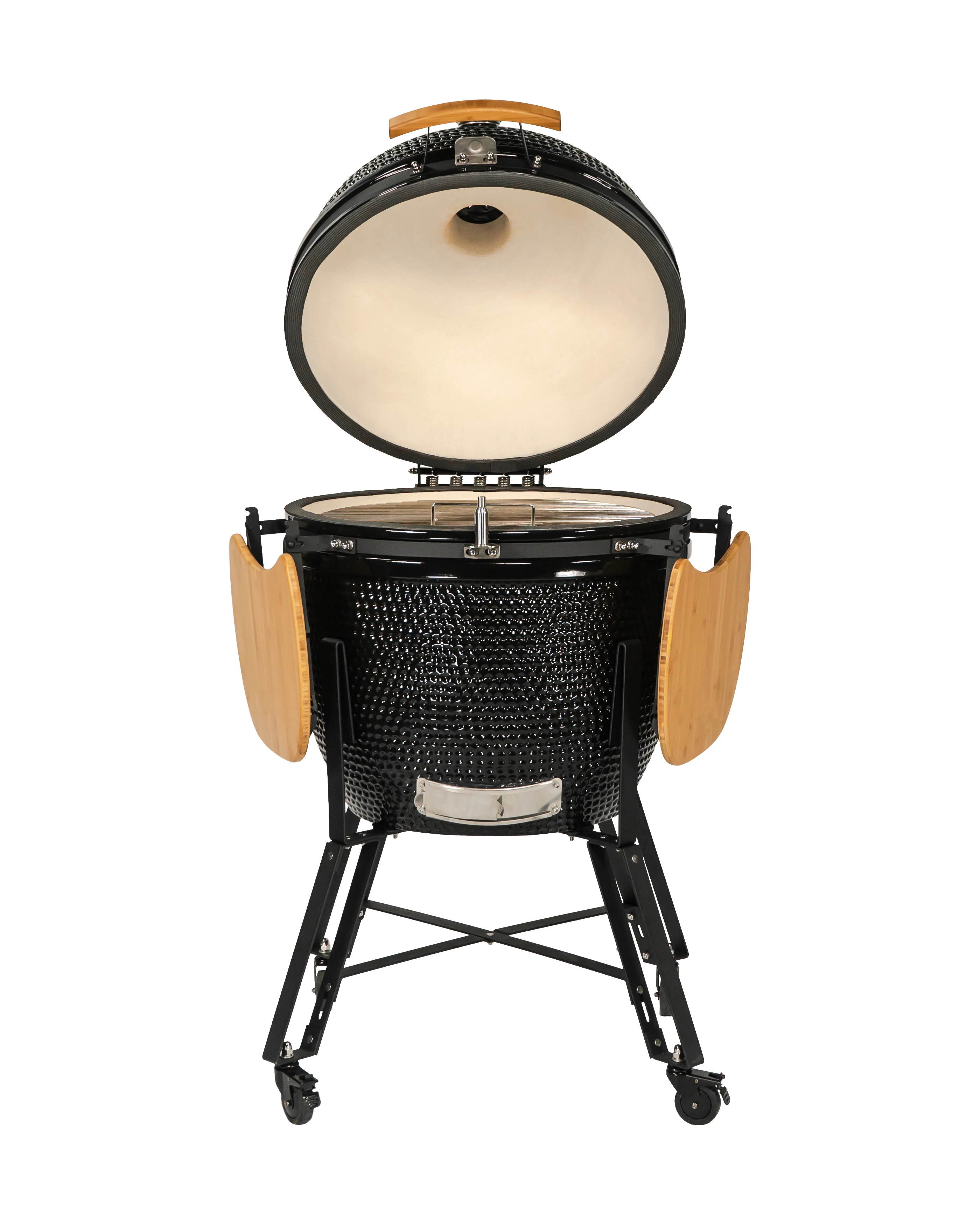 27' Outdoor household patio garden roller pull round large iron kettle barecue bbq grills charcoal kamado