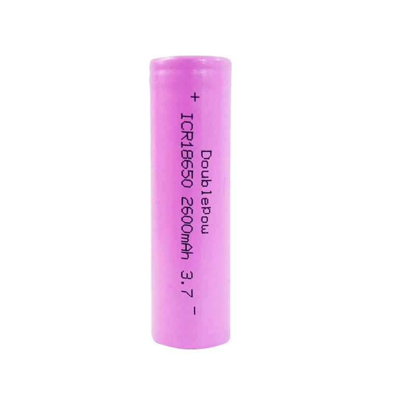 High-Capacity 18650 2600mAh 3.7v Doublepow Lithium Ion Battery Pack 3.7V 2600Mah 18650 Rechargeable li-ion battery