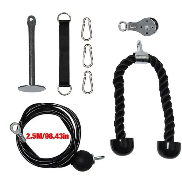 Wholesale Lifting For Arm Strength Biceps Triceps Blaster Rope System Fitness Pulley Cable Machine