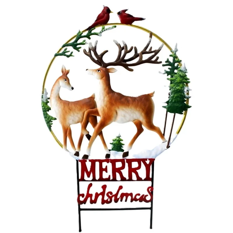 outdoor ornaments iron Metal Garden Statues Deer